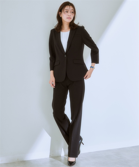 ニッセン（nissen） スーツ パンツ レディース 7分袖 テーラード