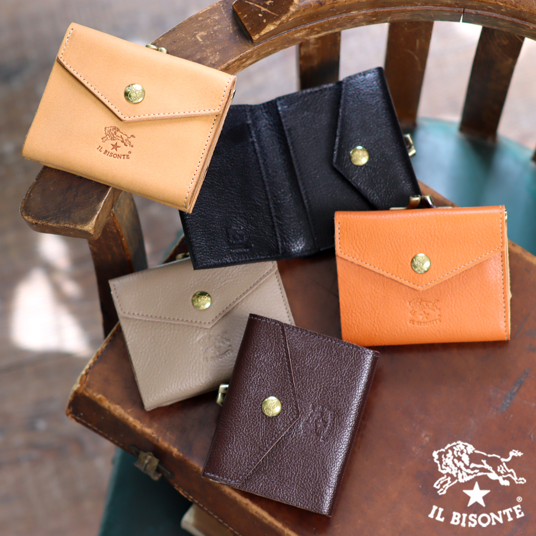 IL BISONTE（イルビゾンテ） 財布 がま口財布 二つ折り財布 レター型