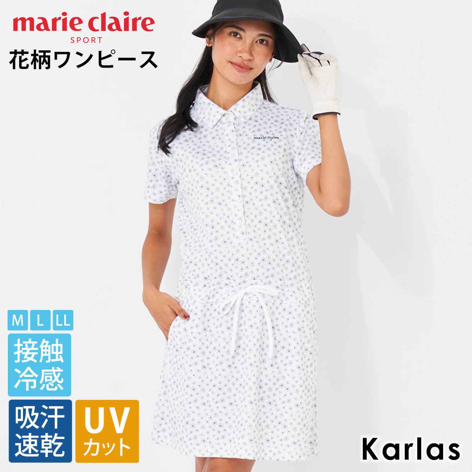 Marie Claire（マリ クレール） 特価 GOLF 半袖 ワンピース ゴルフ
