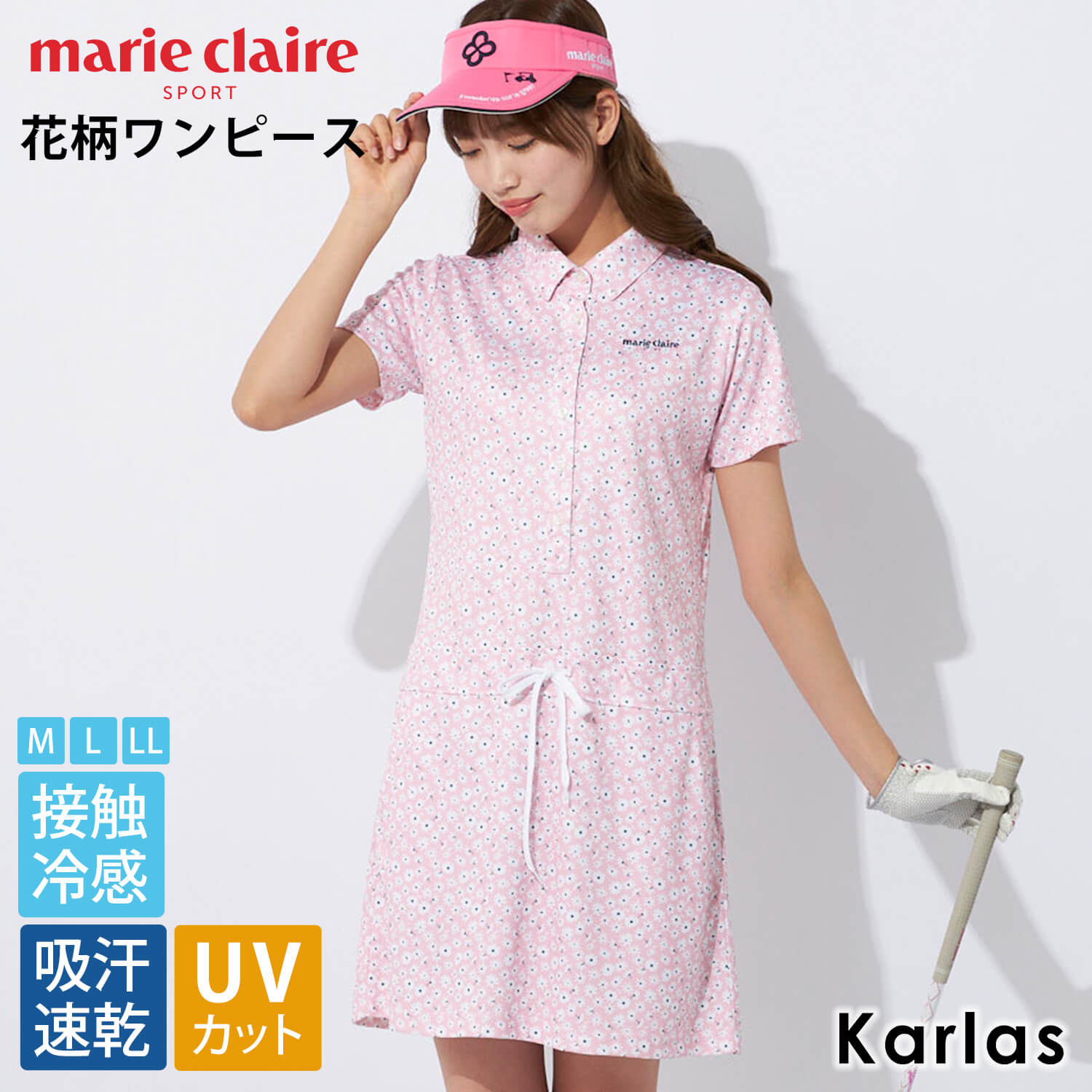 Marie Claire（マリ クレール） 特価 GOLF 半袖 ワンピース ゴルフ