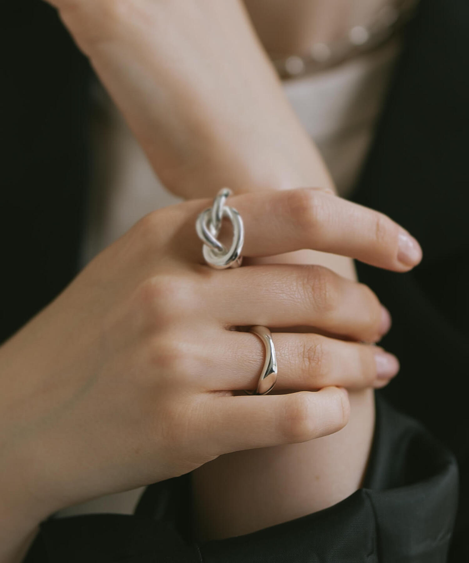 Ops.（オプス） 爆買 シルバーリング シンプル 太め 指輪 レディース