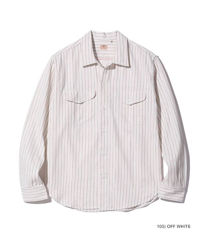 SUGAR CANE シュガーケーン コーク ストライプ 長袖 ワーク シャツ
