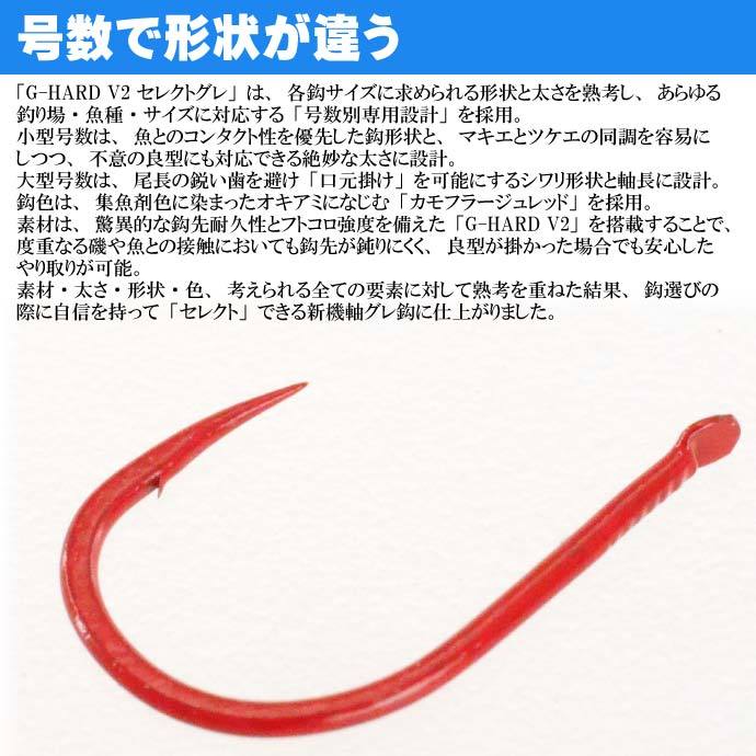 Gamakatsu（がまかつ） G-HARD V2 セレクトグレ 68733 7号 12本 グレ針