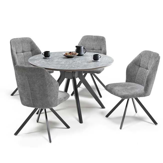 ダイニングセット 幅110cm 丸テーブル 5点セット 4人 円形 円卓