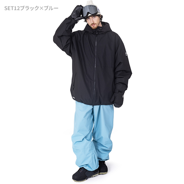 BLACK SNOW スノボウェア メンズ 上下セット スノーボードウェア