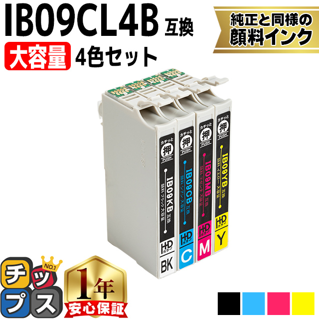 インクのチップス IB09CL4B エプソン プリンターインク 顔料 IB09 互換