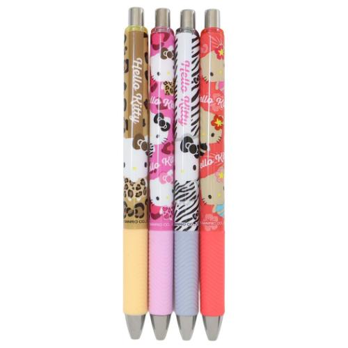 ゲルペン4本パック ボールペン ハローキティ レオパード サンリオ ケイ