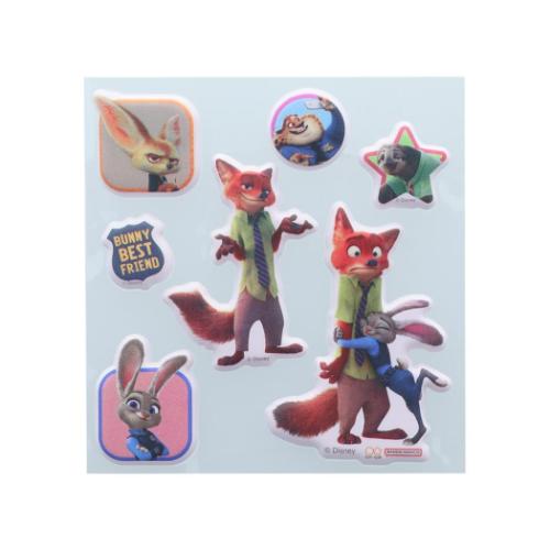 ズートピア キャラクター ステッカーシート モチモチステッカー HD 3D