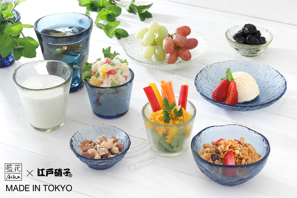 車窓ガラス ボウル 240ml リサイクルガラス 江戸硝子 岩澤硝子 藍花