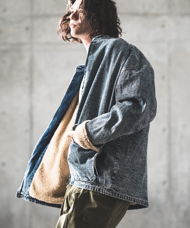GLIMCLAP 【GLIMCLAP(グリムクラップ)】Denim × boa band collar
