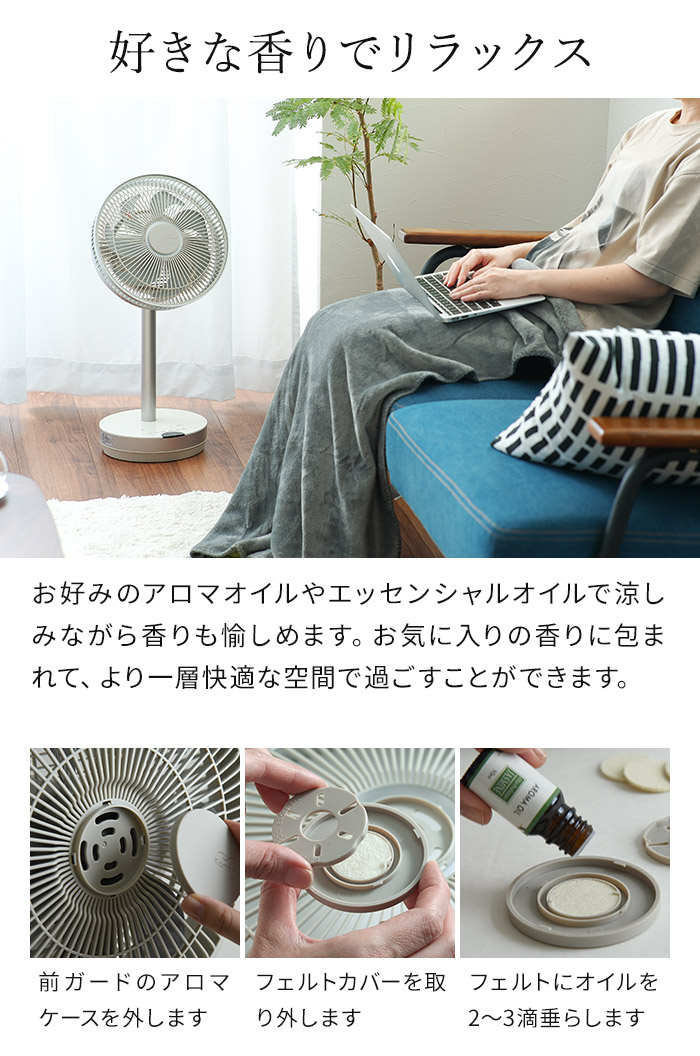 カモメファン ミニ 23cm FKLW-231B 扇風機 dc サーキュレーター