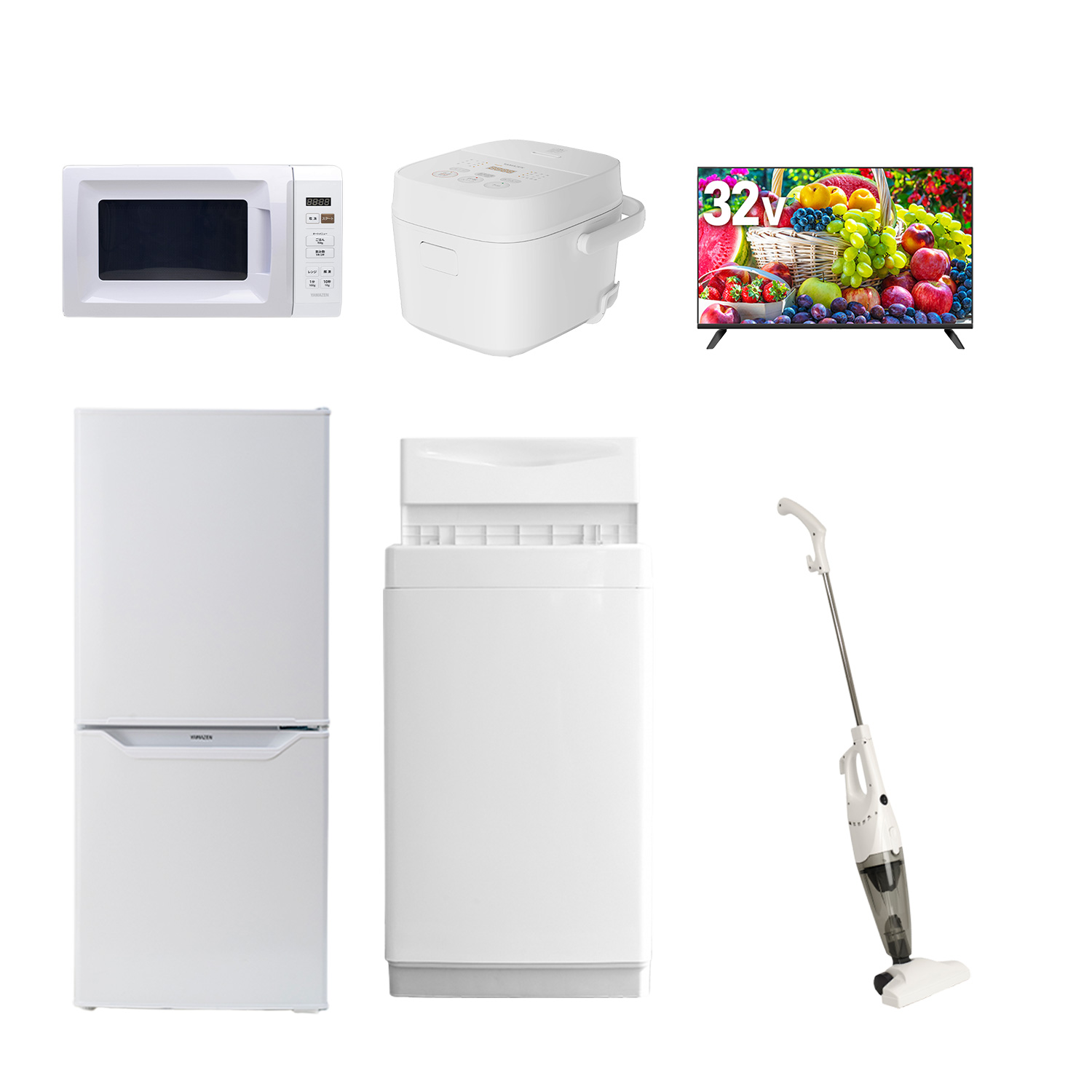 山善（YAMAZEN） 家電セット 一人暮らし 6点セット 冷蔵庫 106L 洗濯機