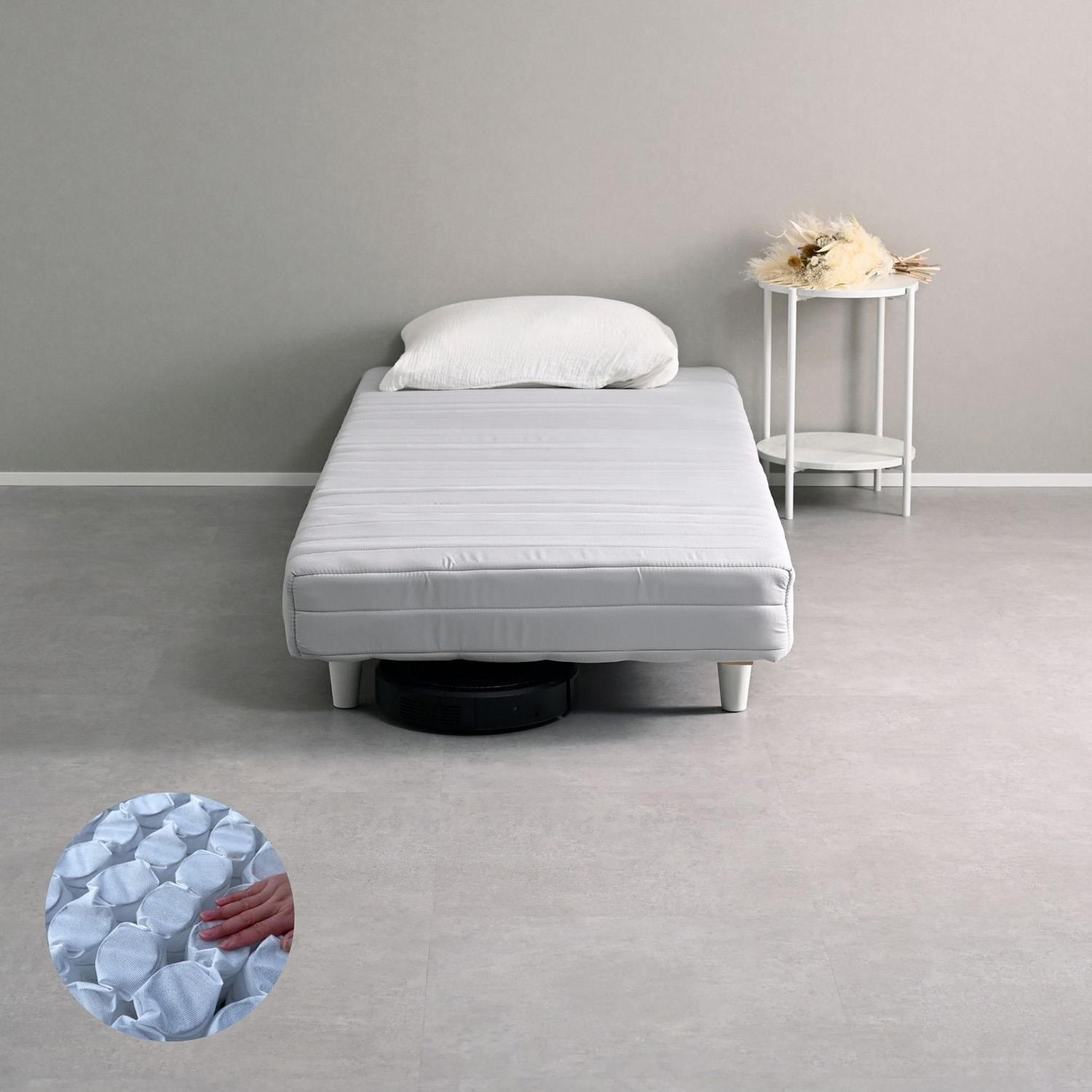 山善（YAMAZEN） ベッド 脚付きマットレス セミシングルショート