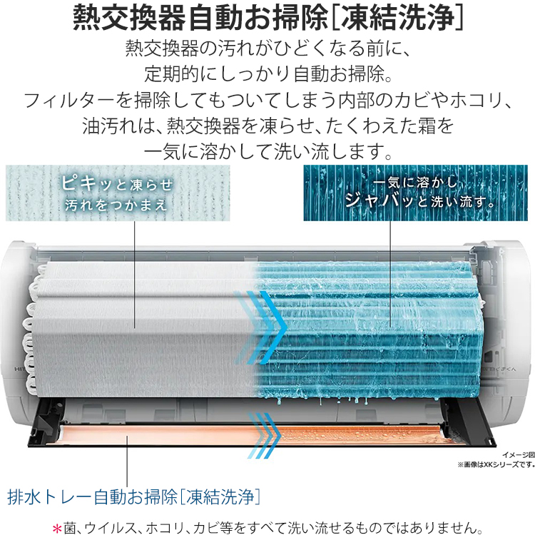 メガ暖 白くまくん エアコン おもに14畳 日立 2024年モデル XKシリーズ