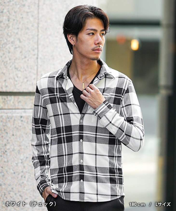 SOMEDIFF（サムディフ） イタリアンカラー シャツ メンズ 長袖