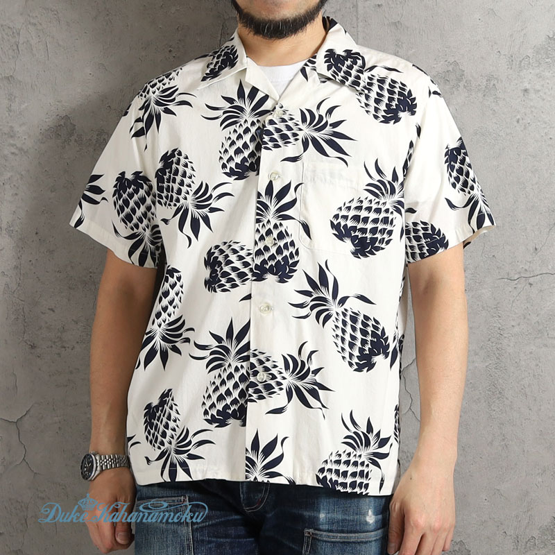 SUN SURF デュークカハナモク アロハシャツ パイナップル コットン