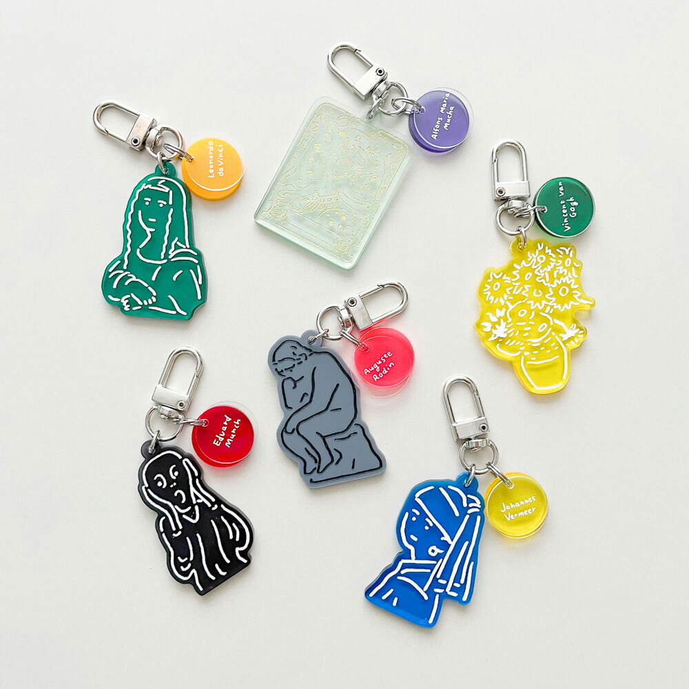 EC限定】アートモチーフ アクリル キーホルダー｜鍵 おしゃれ かわいい