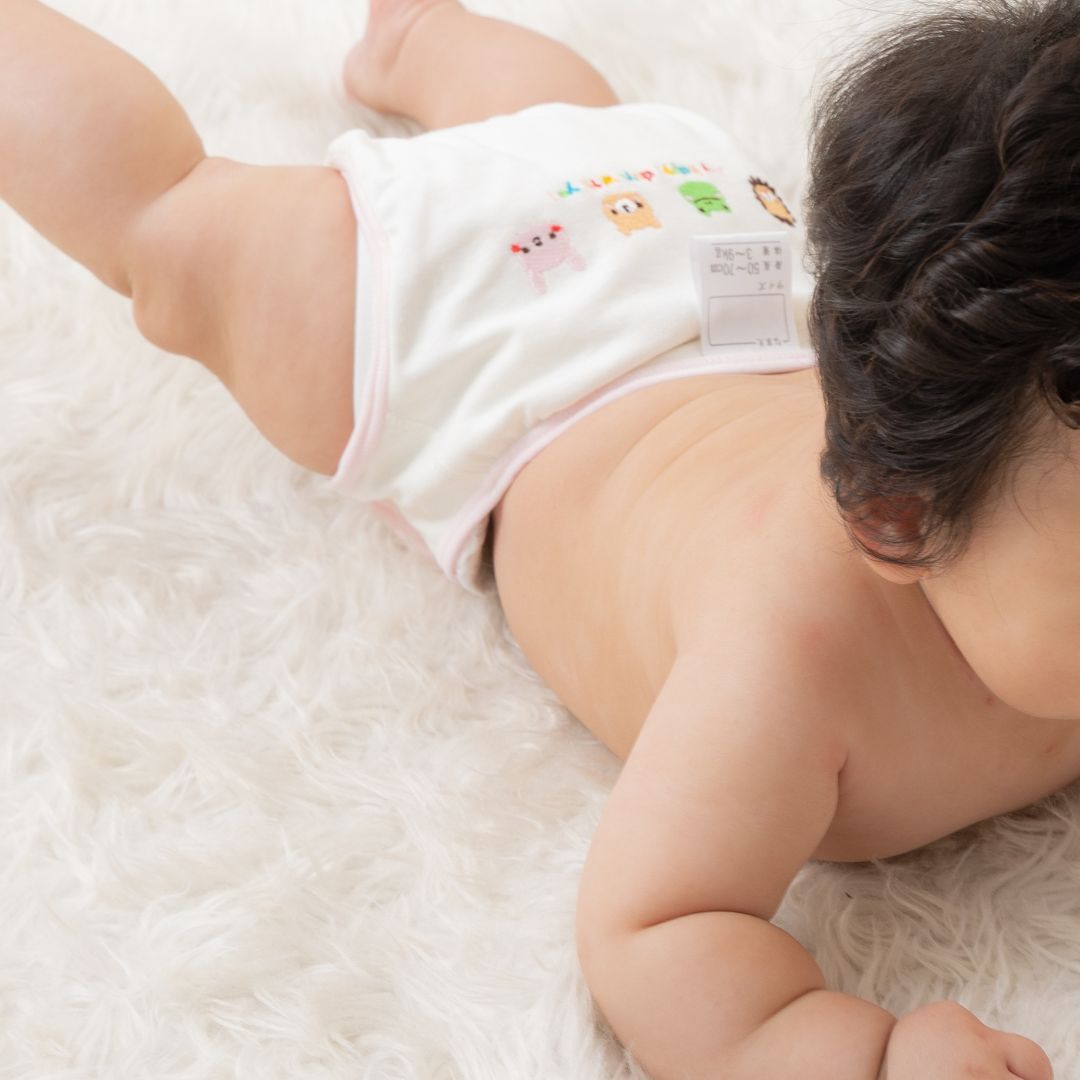 おむつカバー オムツカバー 布おむつ 50cm 60cm 70cm フリー 白 ピンク