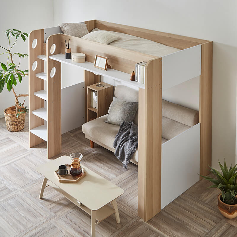 MINT ロフトベッド シングル ハイタイプ ロフト ベッド ベッド下収納