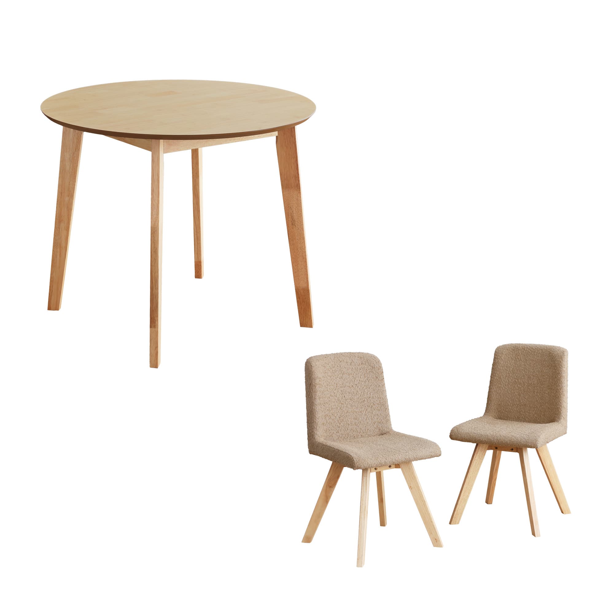 VENTOTA ダイニングテーブルセット 2人 ダイニング3点セット 2人用 幅