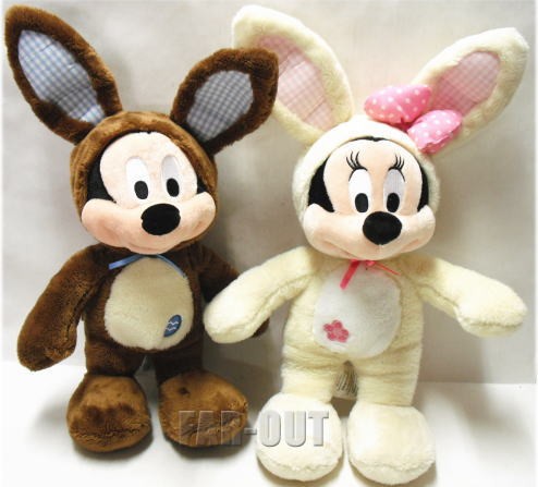 ミッキー&ミニー イースターバニー うさぎ ぬいぐるみ 2012年 2点