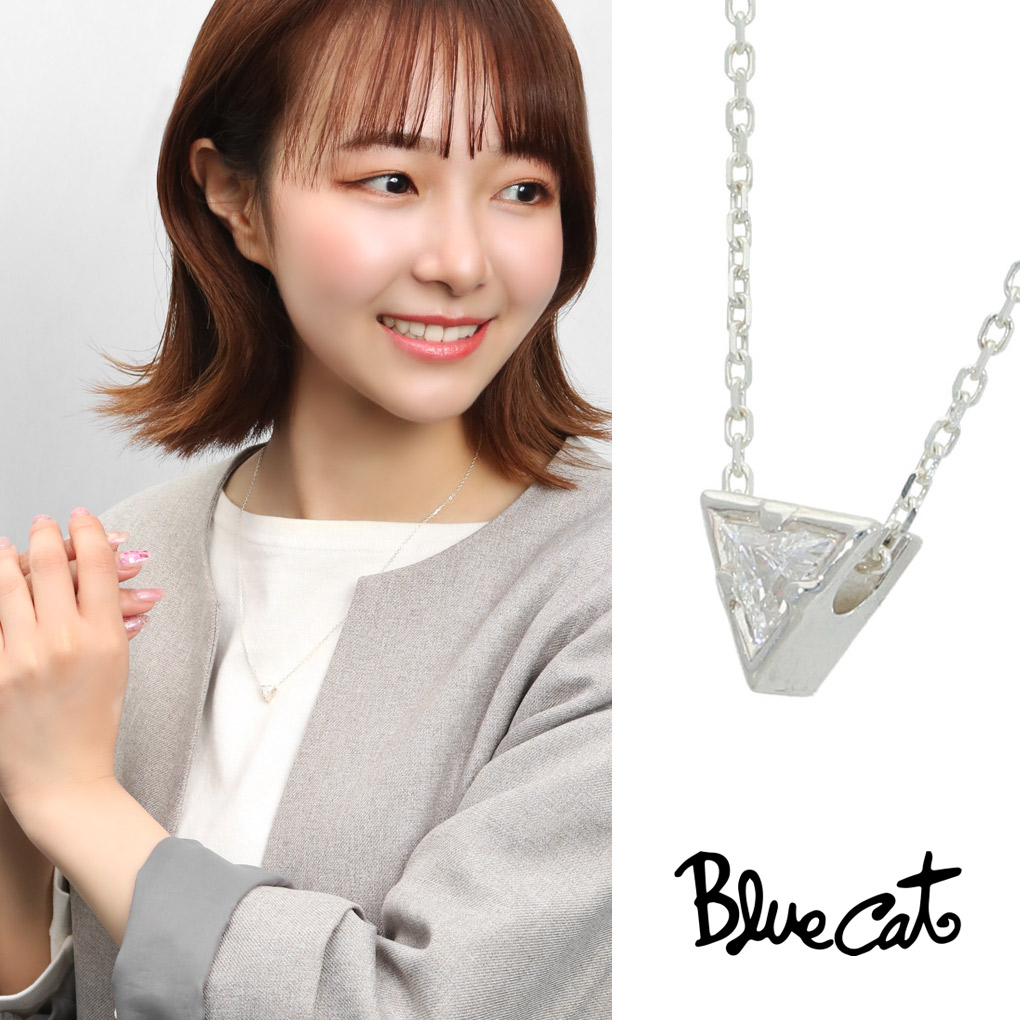 Blue Cat トライアングル ネックレス ペンダント レディースネックレス
