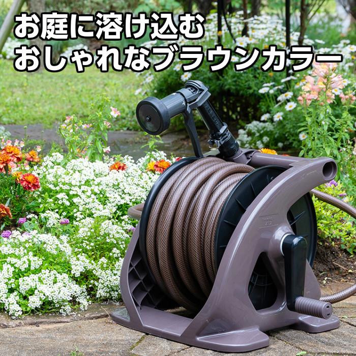 タカギ（takagi） ホース ホースリール 散水ホース 洗車 タフブラウン