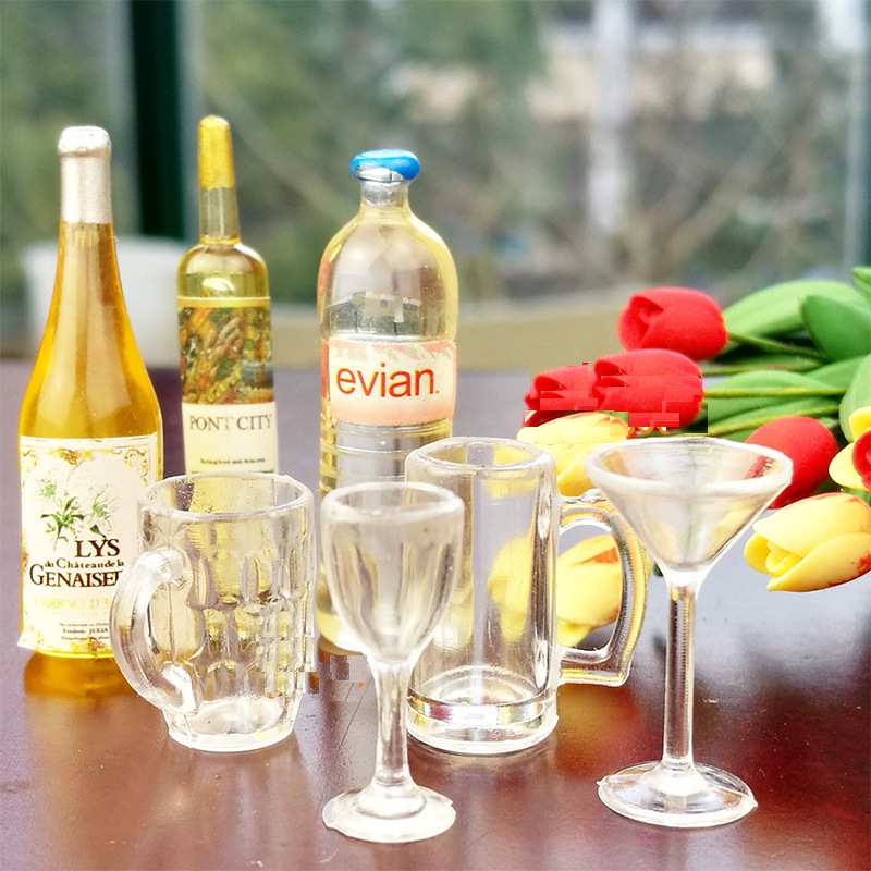 送料無料 ミニチュア 雑貨 グラスセット ドールハウス キット ビール