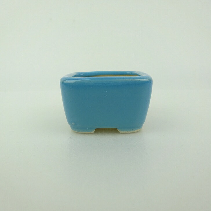 盆栽鉢 青香 豆鉢 長辺 約4.5cm 正方鉢 釉薬 現品 : はニわ株式会社
