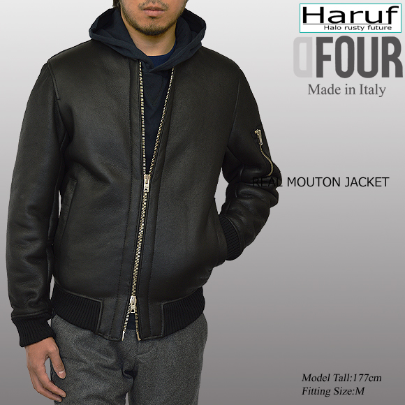 Haruf（ハルフ） イタリア製 本物 ムートンジャケット ムートン