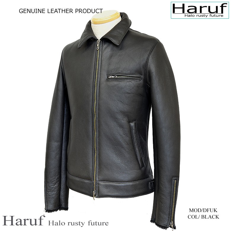Haruf（ハルフ） 本物 ムートンジャケット ライダースジャケット