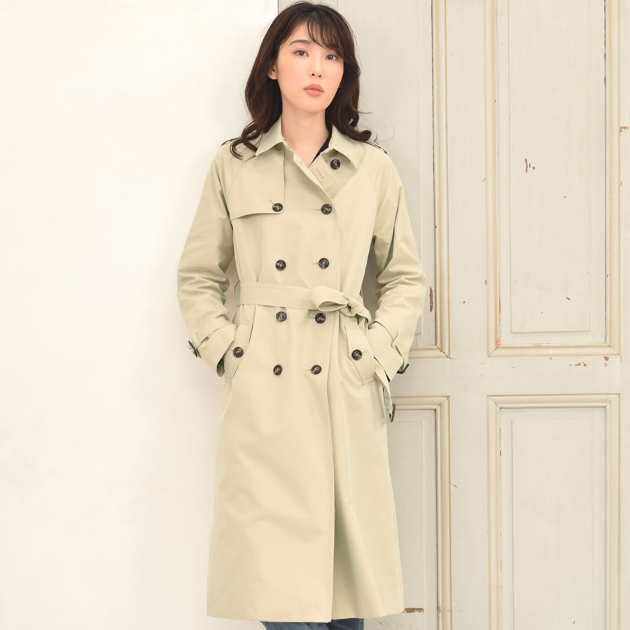 Merfirge 爆買 トレンチコート 弱撥水加工 綿混 ロングコート 裏地