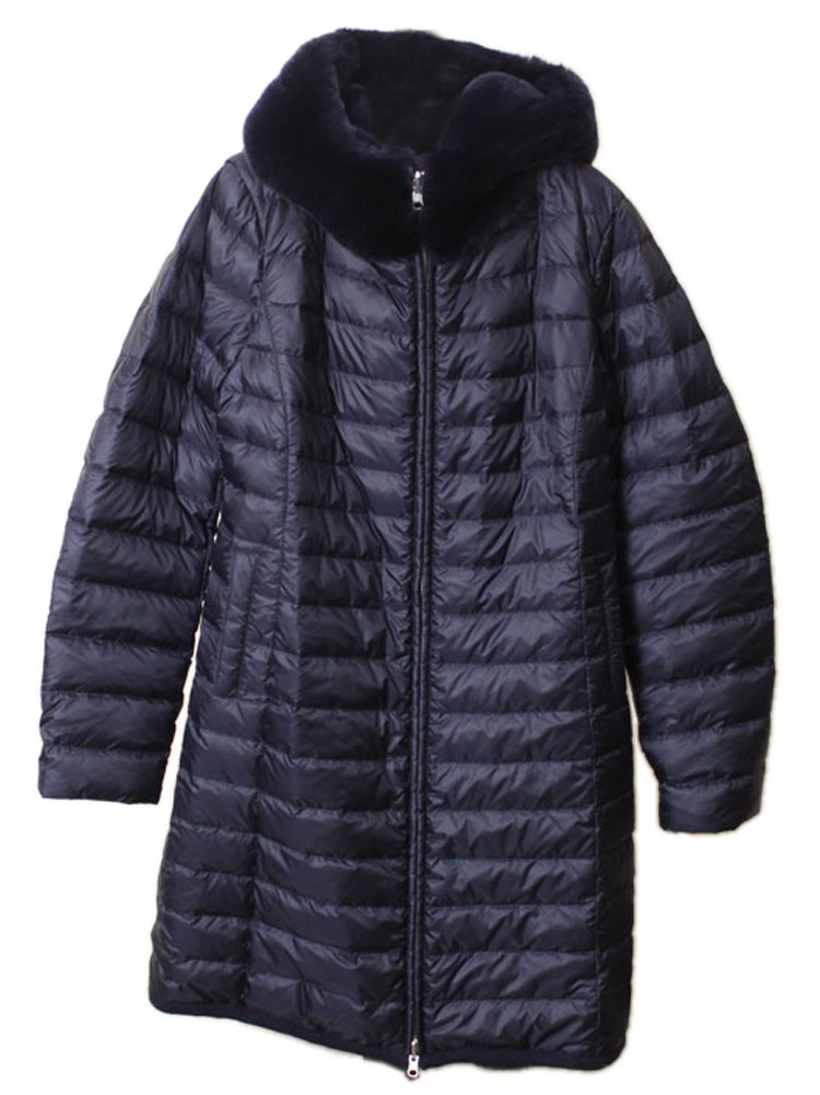 レッキス ラビット ファー トリミング ダウンコート ダウン90 ダウン