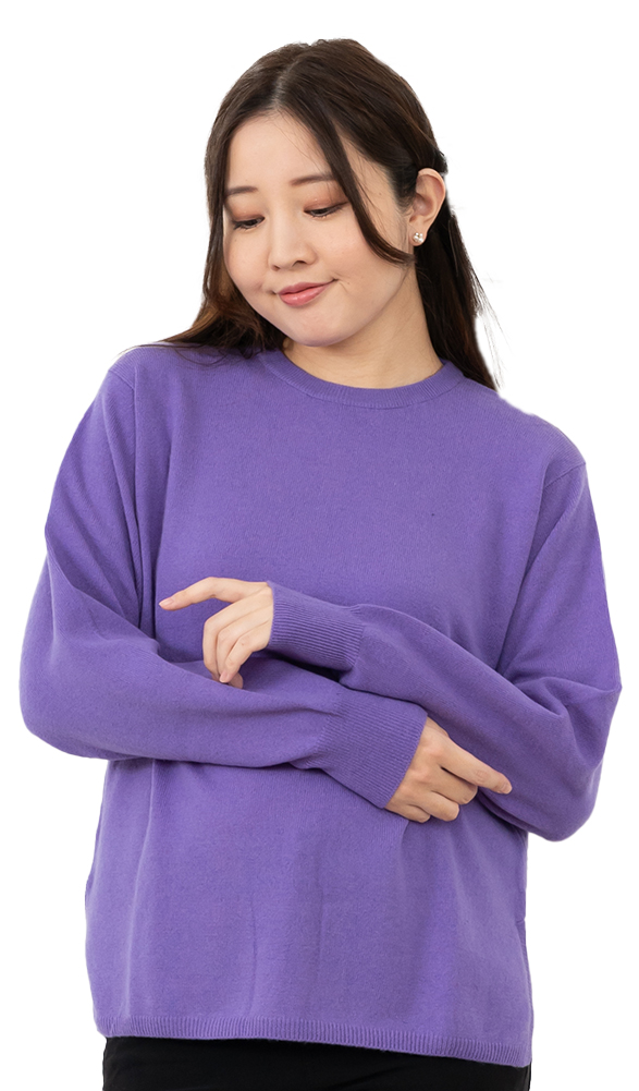 送料無料】【カシミヤ100％試験鑑定証明済】レディース クルー