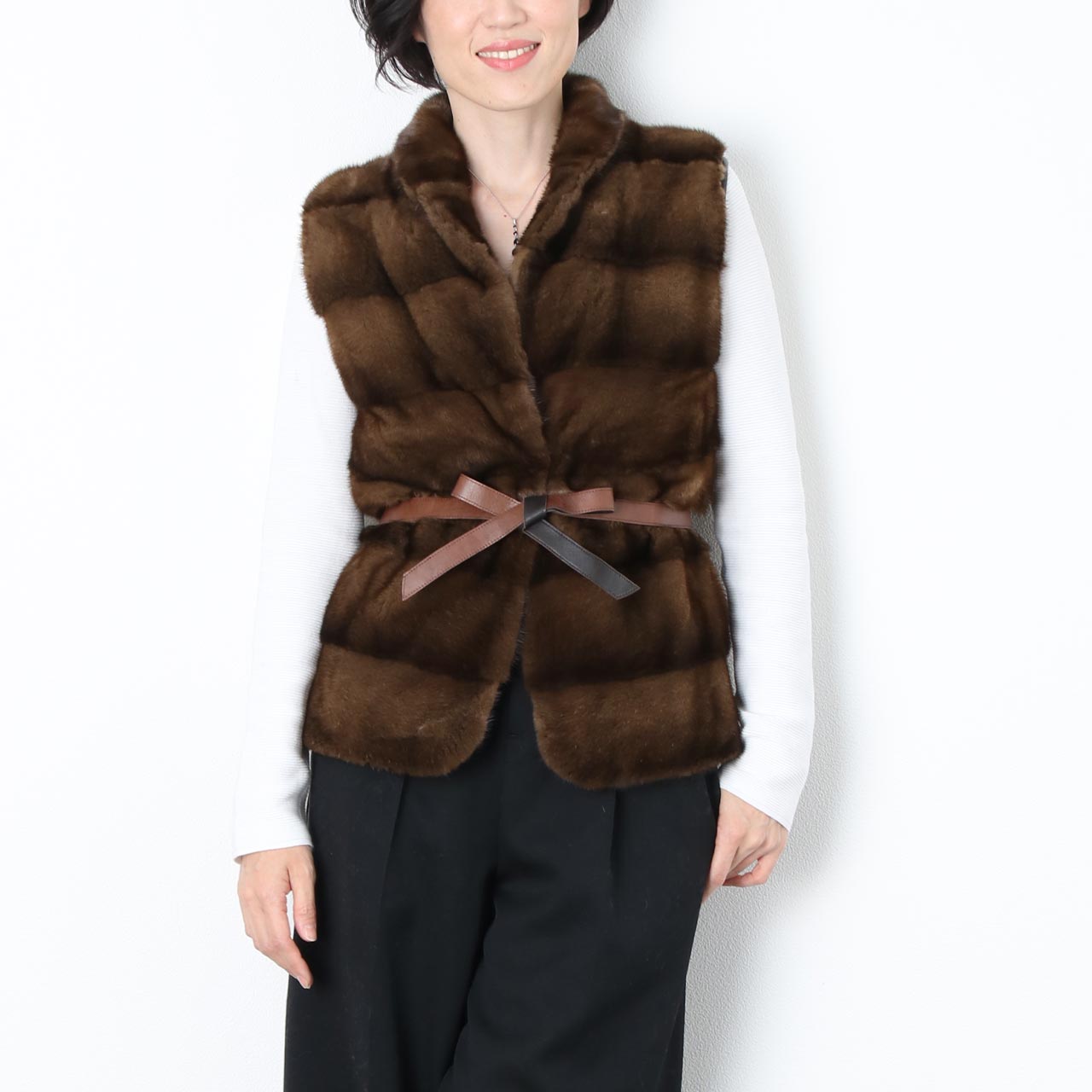 sankyo shokai（三京商会） ＜爆買＞ミンク ラム革 カシミヤ ニット