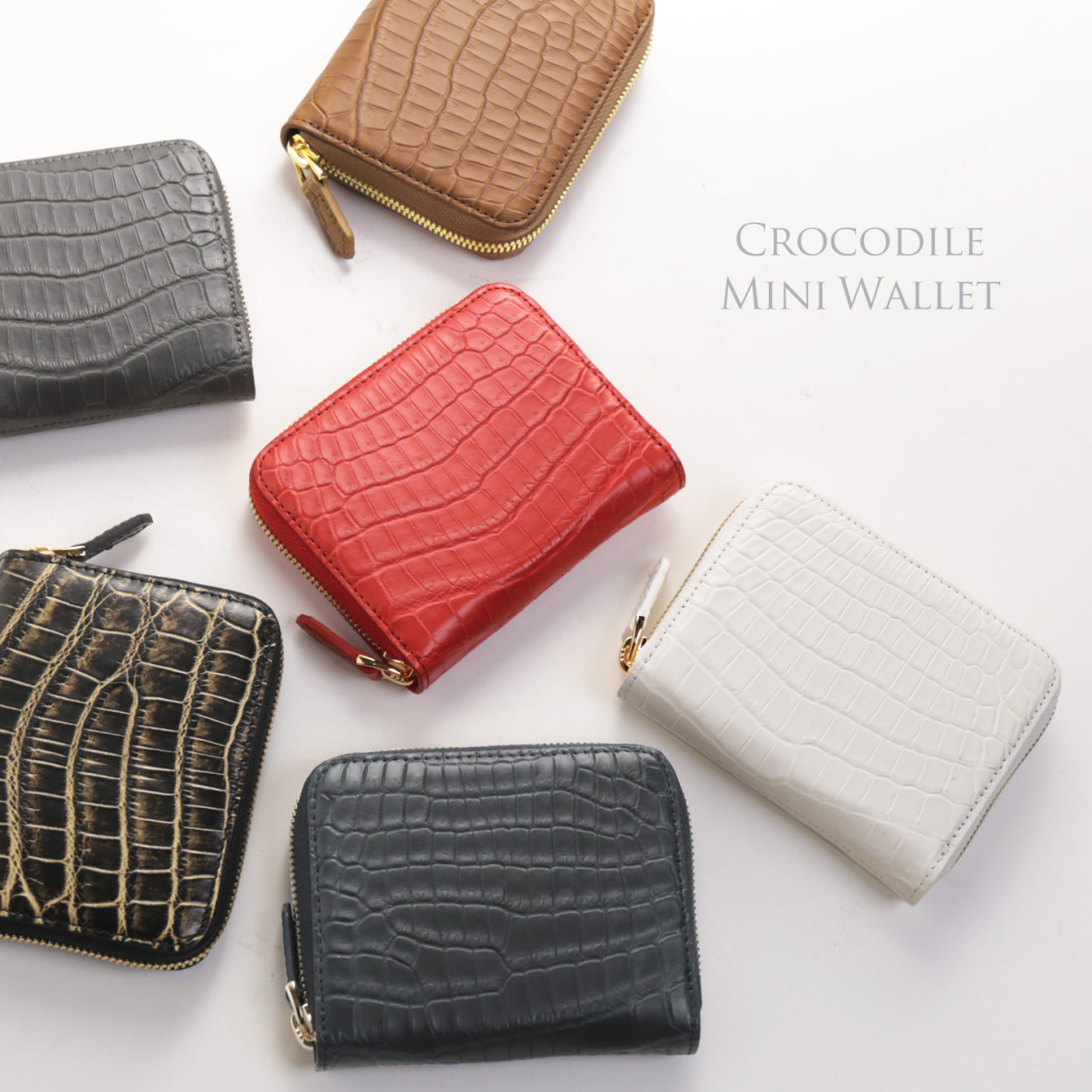 sankyo shokai（三京商会） クロコダイル ミニ財布 メンズ ラウンド