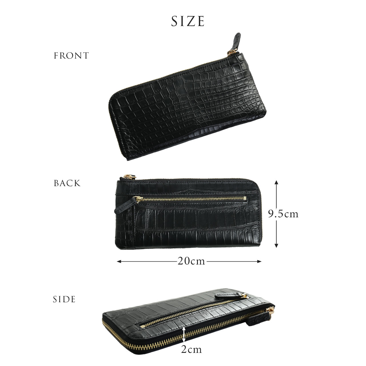 sankyo shokai（三京商会） ＜爆買＞ナイル クロコダイル L字