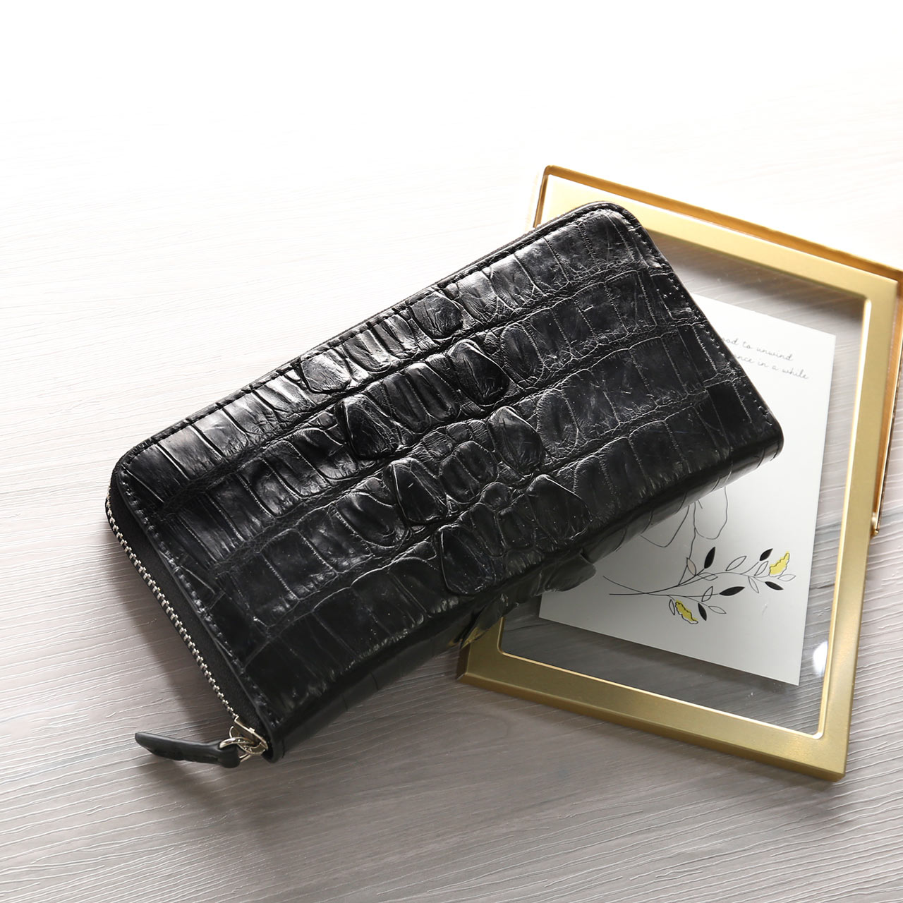 sankyo shokai（三京商会） ＜爆買＞クロコダイル ラウンドファスナー