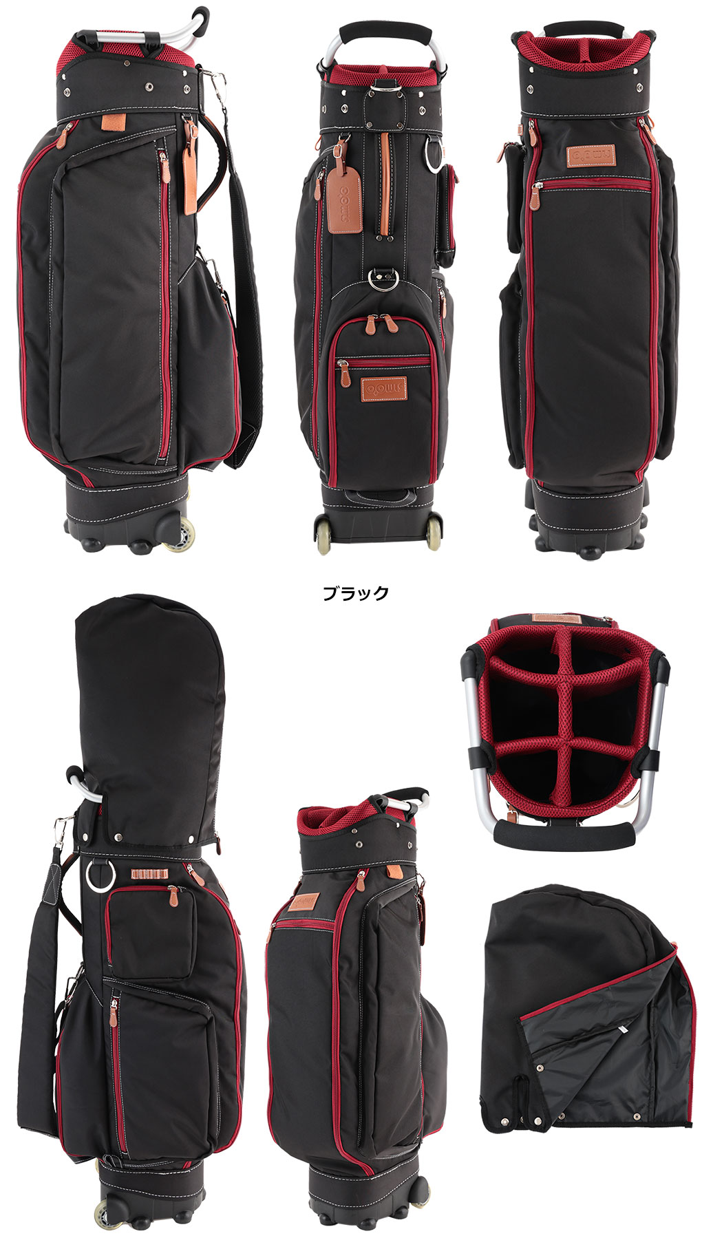 OOWLS キャスター付き キャディバッグ メンズサイズ 9.5型 47インチ