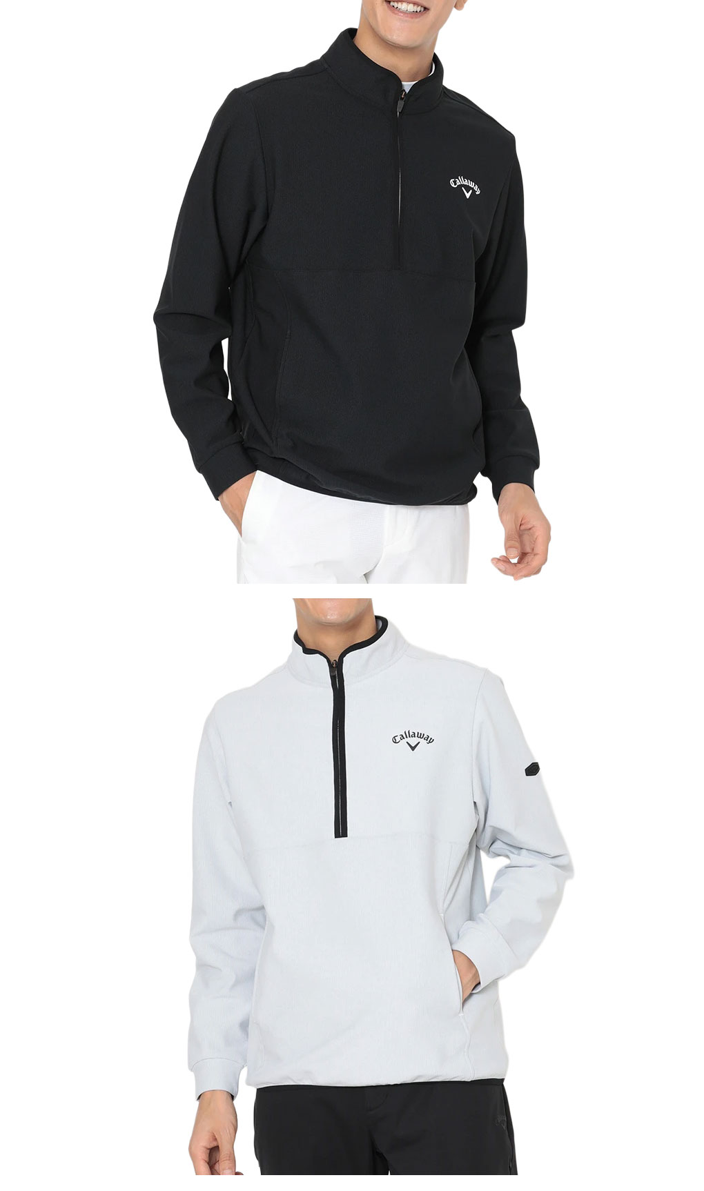 Callaway（キャロウェイ） 裏起毛ハーフジップモックネックシャツ