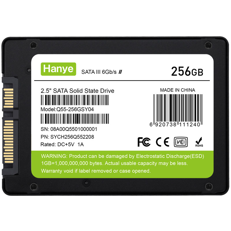 Hanye Hanye SSD 256GB 内蔵型 2.5インチ 7mm SATAIII 6Gb/s 520MB/s
