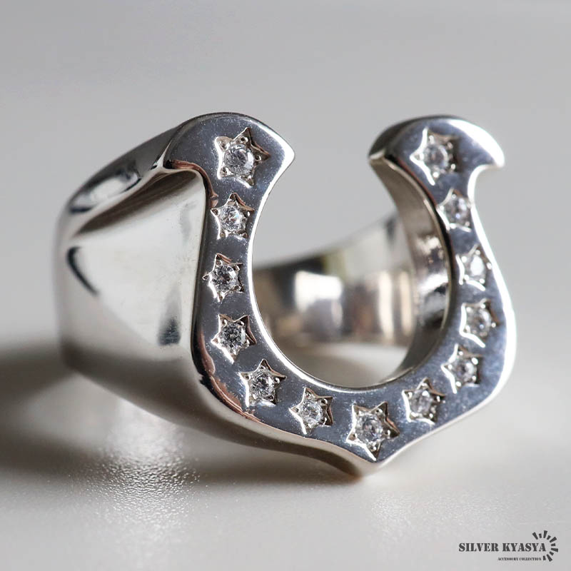 シルバー925 ホースシューリング 馬蹄リング シルバーリング ごつめ