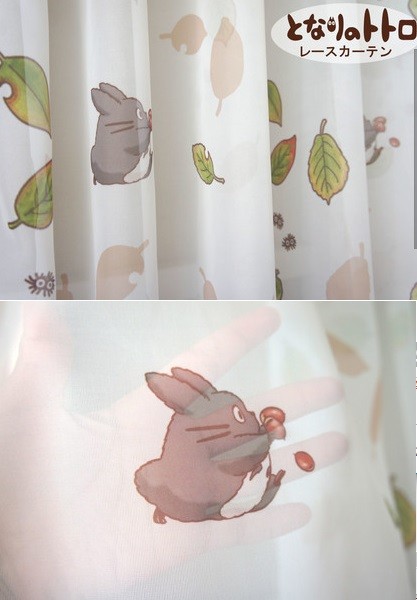 となりのトトロ/魔女の宅急便 レースカーテン100X176 2枚組