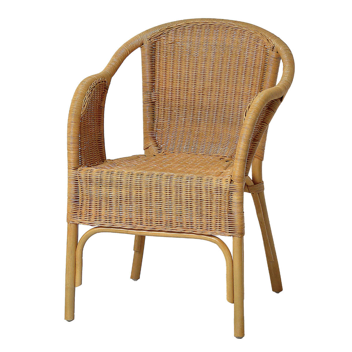 クロシオ ラタン スタッキングチェア 座面高45.5cm 完成品 （ ラタン