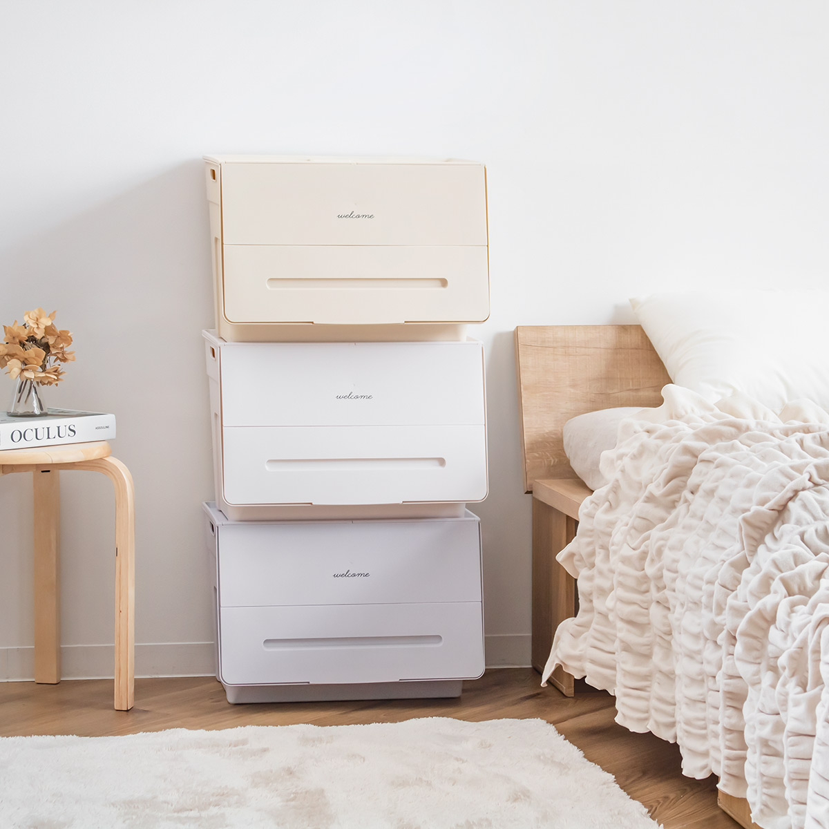 SANKA（サンカ） 収納ボックス 前開き 幅45×奥行34×高さ31cm