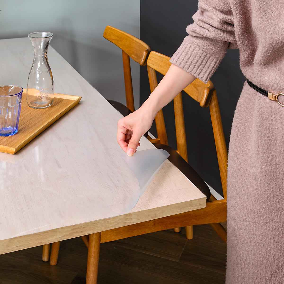 テーブルデコレーション 貼ってはがせる 90cm×150cm テーブルクロス 半