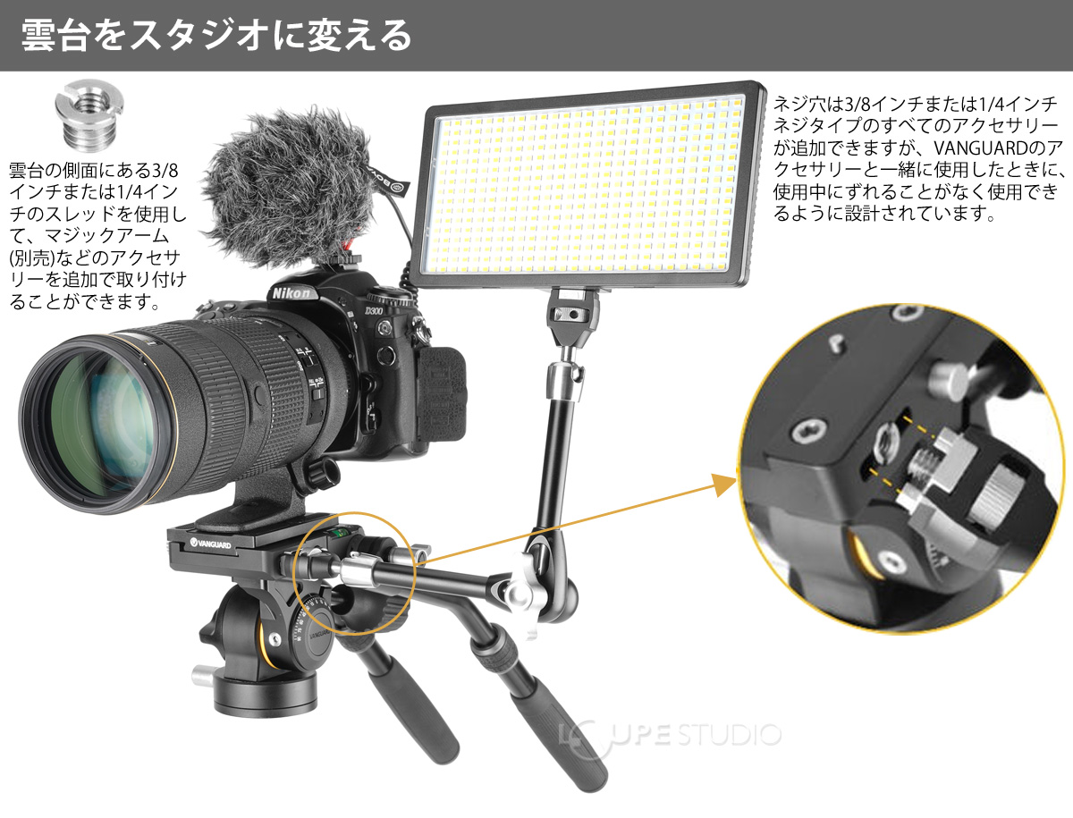 dショッピング |カメラアクセサリー ハンドル VEO PV-18 雲台 カメラ