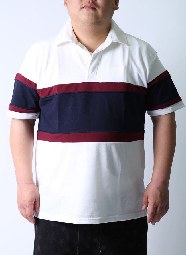 adidas（アディダス） 大きいサイズ ラガーシャツ メンズ カノコ