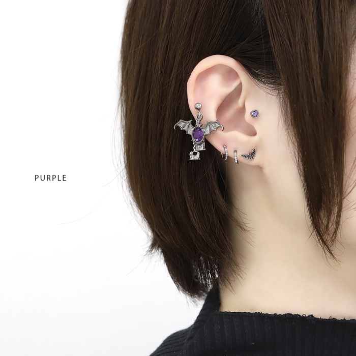 凛 RIN ボディピアス 16G 軟骨ピアス カスタムセット コウモリ 悪魔