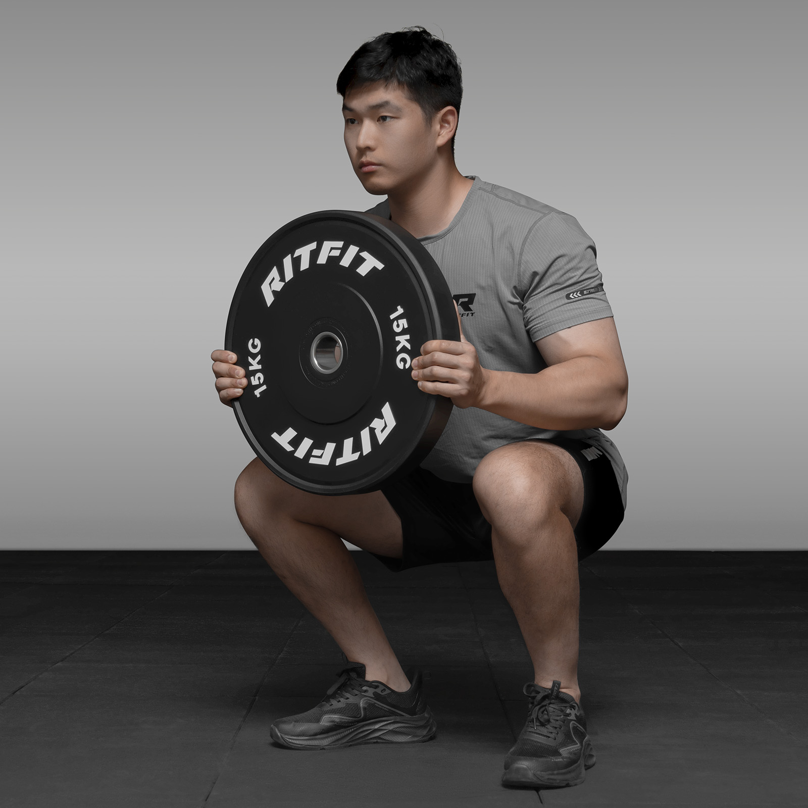 RITFIT バーベルプレート 5KG~25KG セット ダンベルプレート ラバー